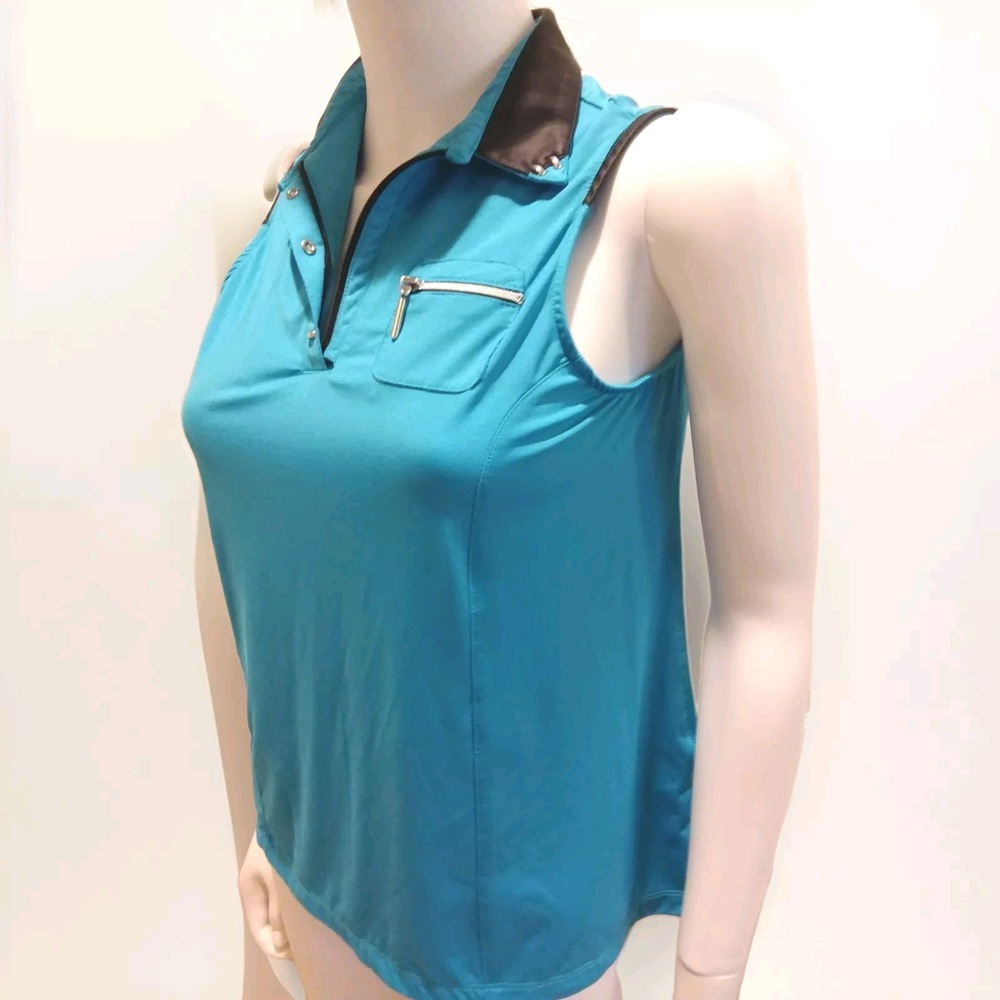 JAMIE SADOCK Women Blue Top Activewear Size XS Sleeveless